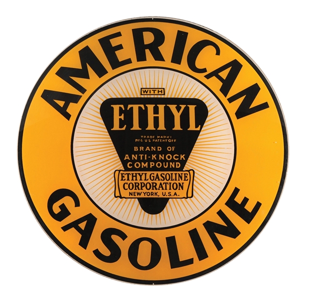 AMERICAN GASOLINE W/ ETHYL SINGLE 13.25" GLOBE LENS.