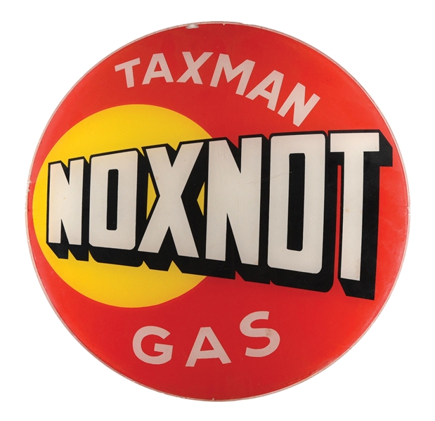 RARE TAXMAN NOXNOT GASOLINE 13.25" SINGLE GLOBE LENS.