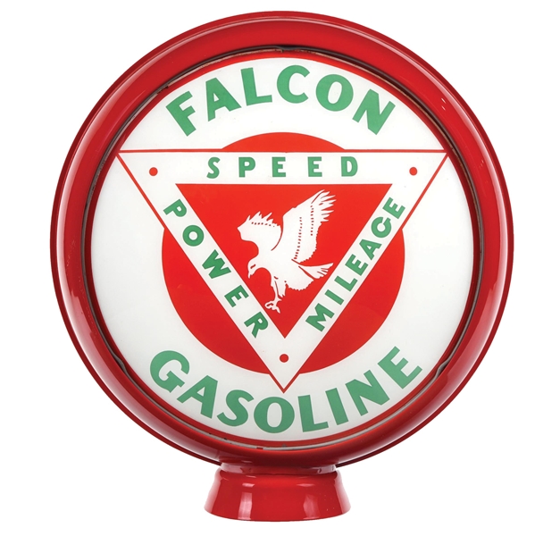 RARE FALCON GASOLINE SINGLE 15" GLOBE LENS ON METAL H.P. BODY.