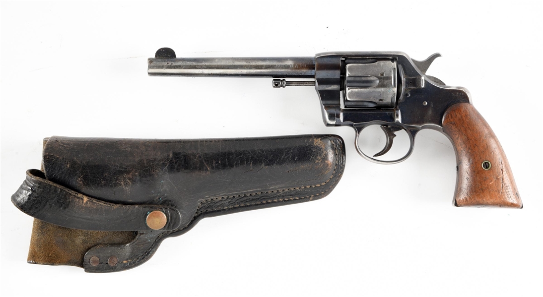 (C) COLT MODEL 1901 DOUBLE ACTION REVOLVER WITH HOLSTER.