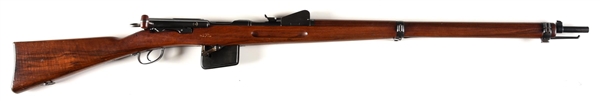 (A) WAFFENFABRIK BERN M1889 SCHMIDT RUBIN STRAIGHT PULL RIFLE.