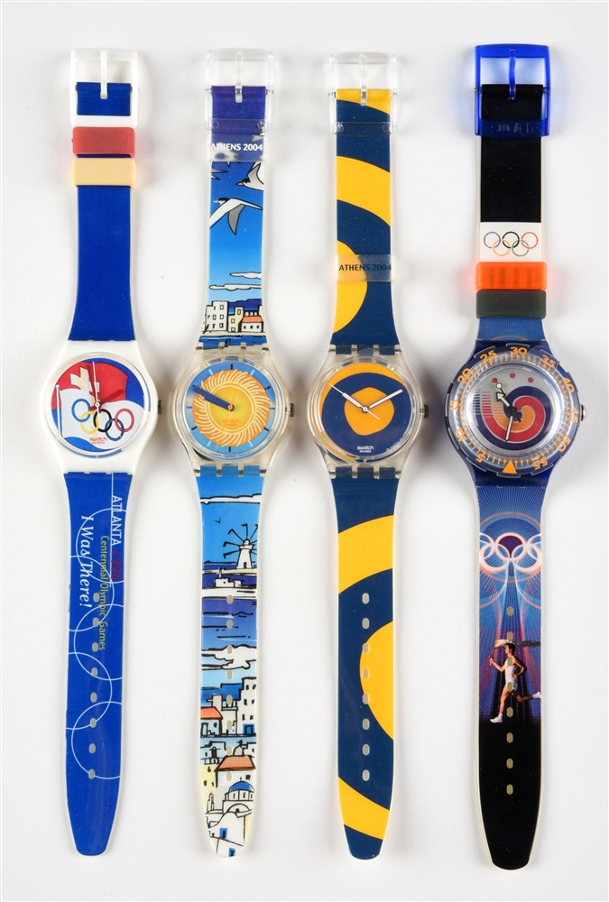 LOT OF 4: OLYMPIC SPECIALS SWATCHES.