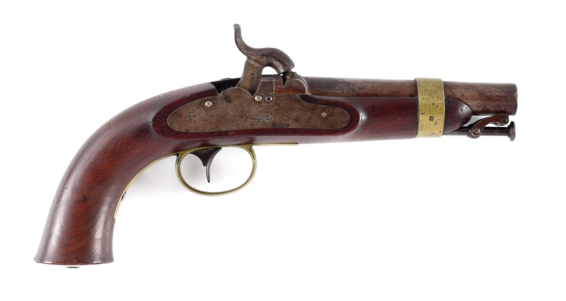 (A) RARE N.P. AMES 1842 NAVY PERCUSSION PISTOL.
