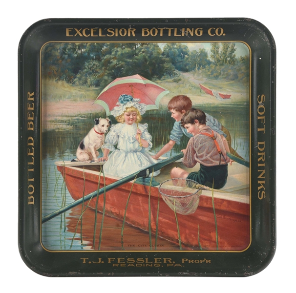 EXCELSIOR BOTTLING CO. BEER AND SOFT DRINKS TRAY.