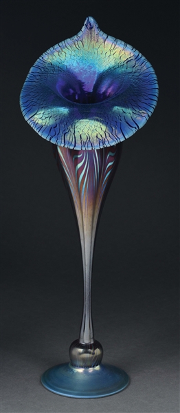 ART GLASS JACK-IN-THE-PULPIT VASE BY VANDERMARK