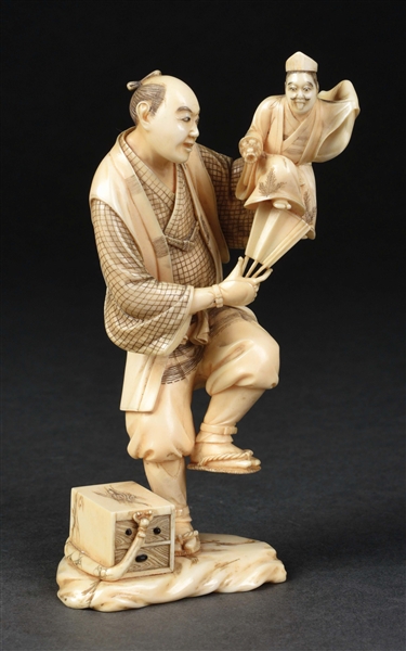 "THE MAGICIAN" CARVED IVORY FIGURINE