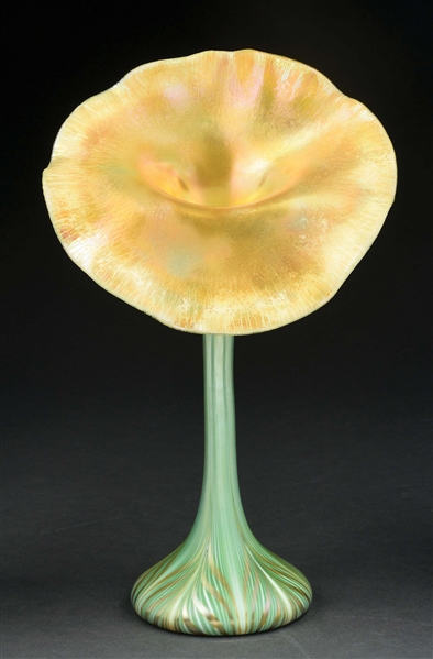 QUEZAL JACK-IN-THE-PULPIT VASE.