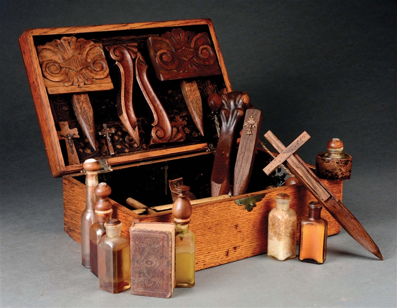 19TH CENTURY EUROPEAN VAMPIRE KILLING KIT.