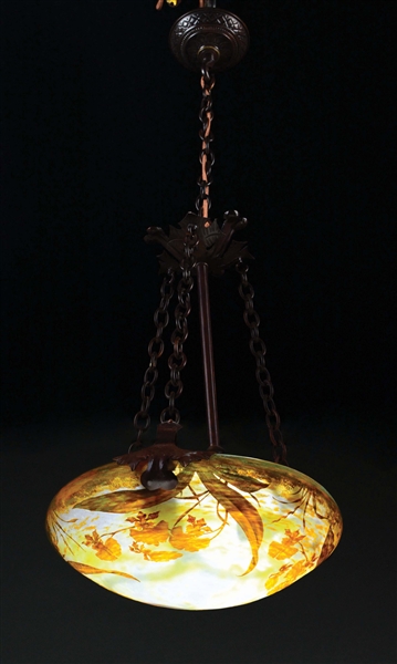 DAUM NANCY GLASS HANGING CHANDELIER.