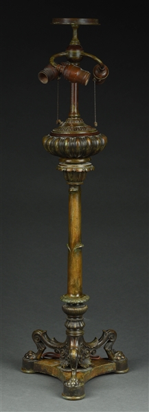 CALDWELL MONUMENTAL BRONZE LAMP BASE.