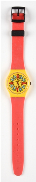 KEITH HARING "MODELE AVEC PERSONNAGES" SWATCH