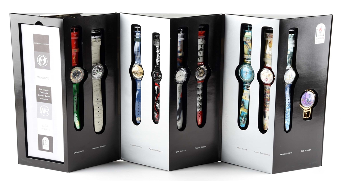 THE SWATCH CENTENNIAL OLYMPIC GAMES COLLECTION.