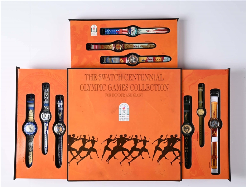 THE SWATCH CENTENNIAL OLYMPIC GAMES COLLECTION SET.