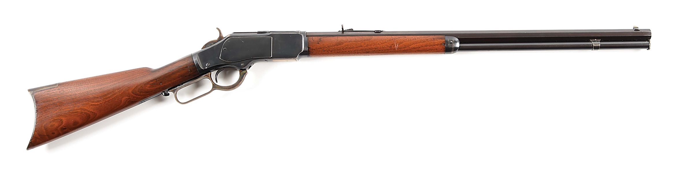 (A) ATTRACTIVELY RESTORED WINCHESTER MODEL 1873 .22 RIMFIRE LEVER ACTION RIFLE.