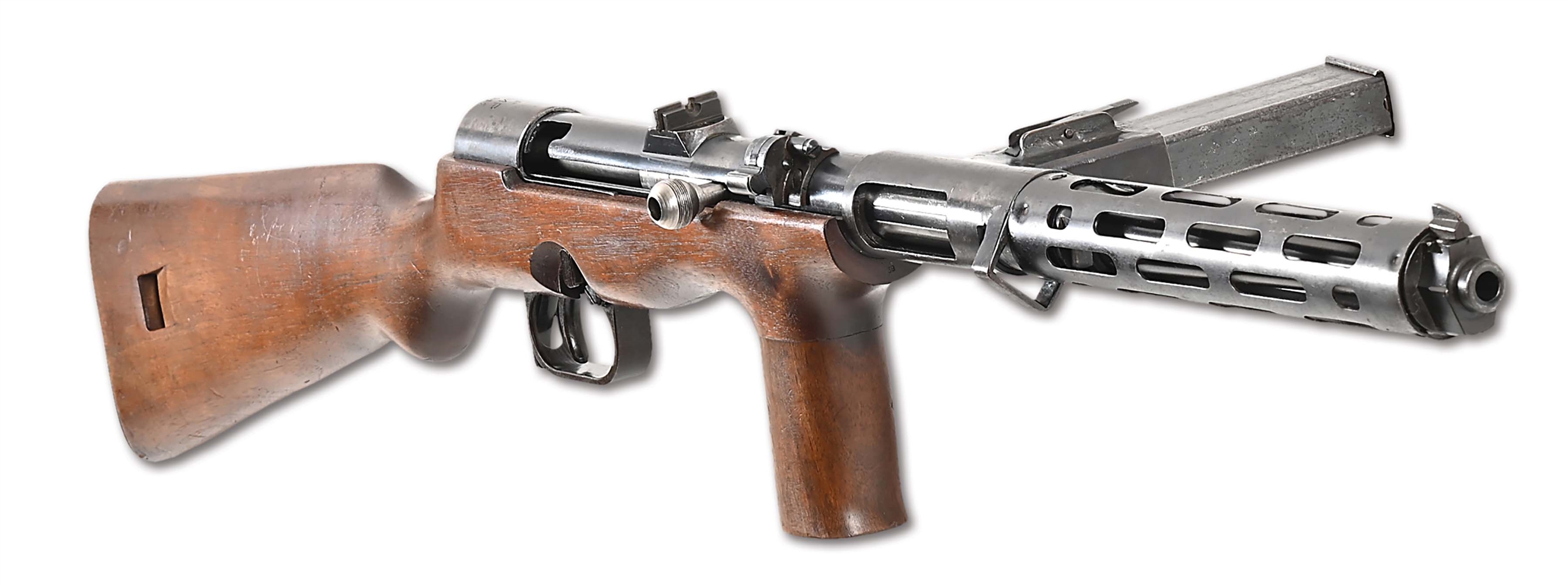 (N) HIGH CONDITION ORIGINAL GERMAN WWII ERMA EMP MACHINE GUN (CURIO AND RELIC).
