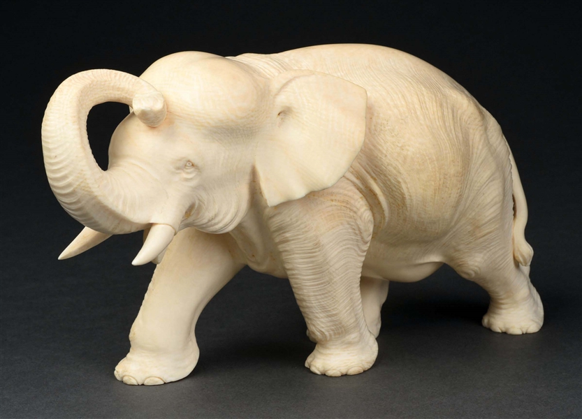 CARVED IVORY ELEPHANT