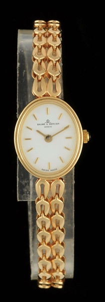 LADIES’ 14K GOLD BAUME & MERCIER QUARTZ WRISTWATCH.