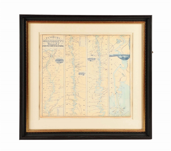 PANORAMA MAP OF THE MISSISSIPPI VALLEY AND ITS FORTIFICATIONS.