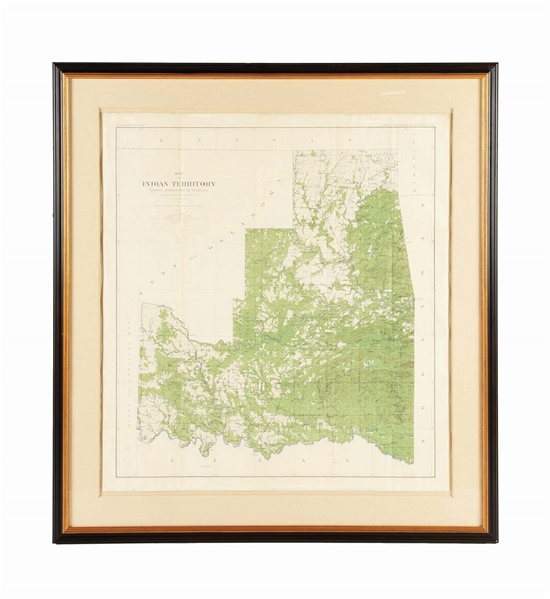 MAP OF INDIAN TERRITORY BY CUDLIPP, THOMPSON & MATTHES.