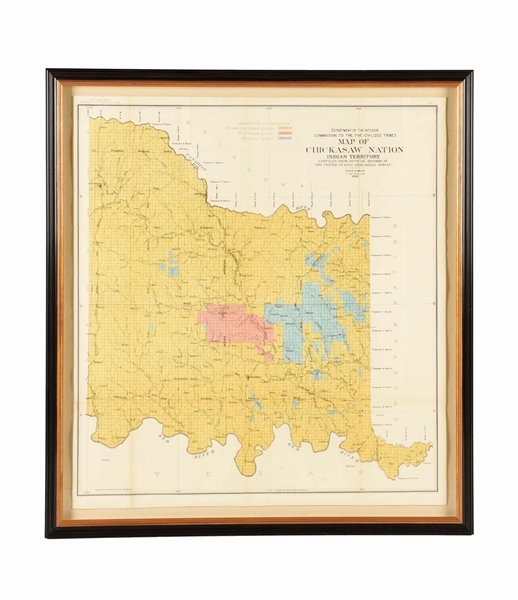 MAP OF THE CHICKASAW NATION.