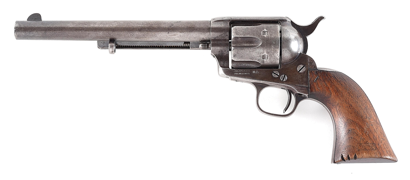 (A) AINSWORTH INSPECTED COLT SINGLE ACTION ARMY CAVALRY REVOLVER.