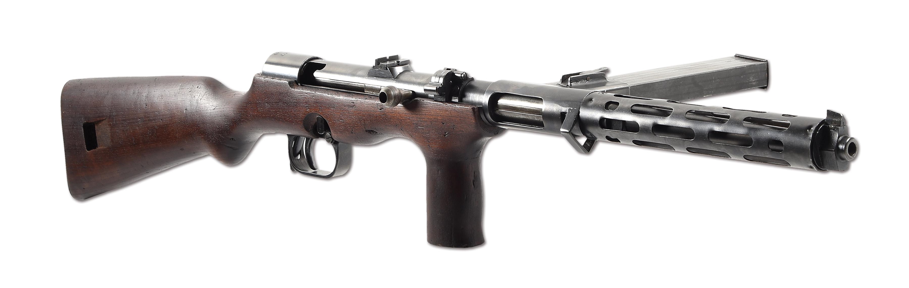 (N) GERMAN WORLD WAR II ERMA EMP MACHINE GUN WITH ORIGINAL AMNESTY & STATE REGISTRATION PAPERWORK (CURIO & RELIC).