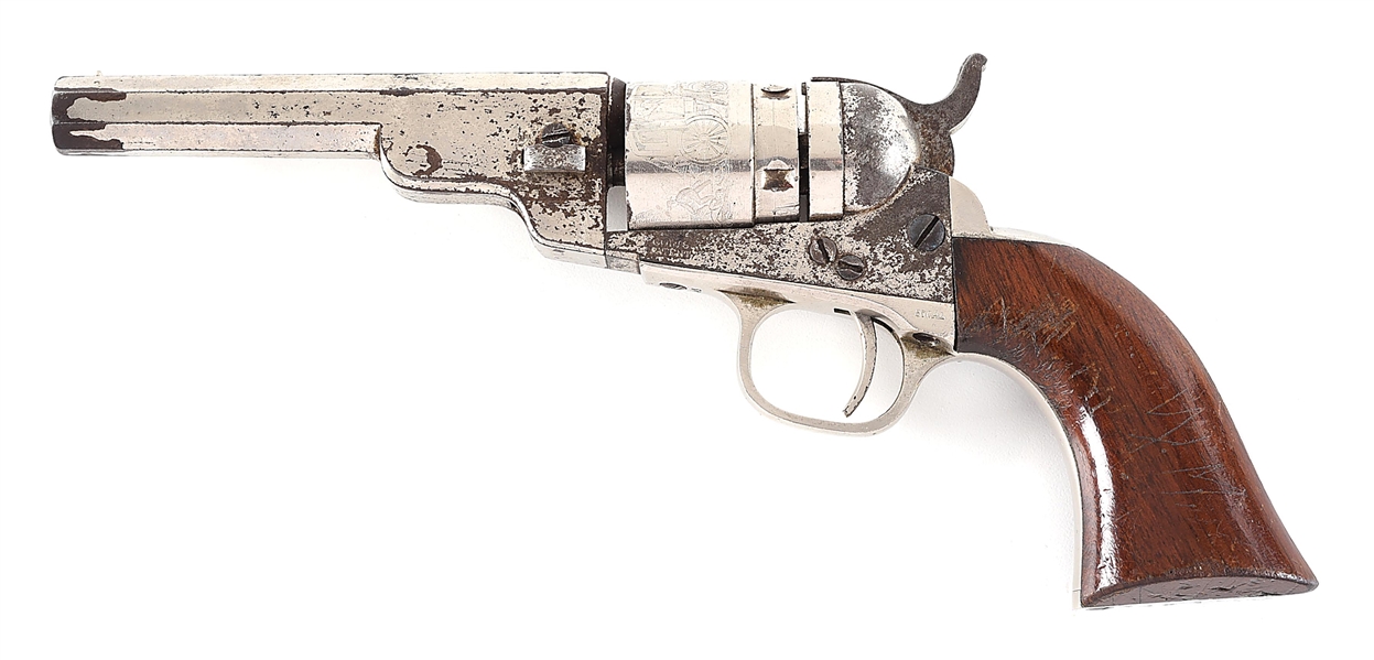 (A) TWO-DIGIT COLT POCKET NAVY CONVERSION REVOLVER, SERIAL NUMBER 49.