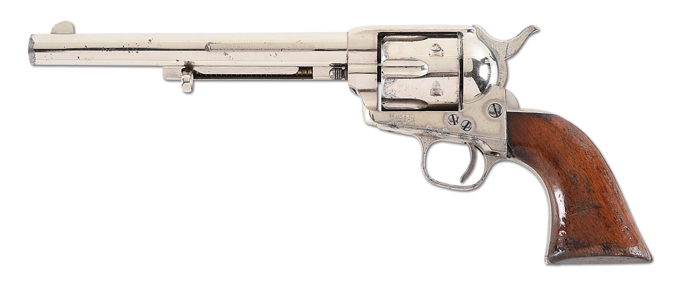 (A) COLT FRONTIER SIX SHOOTER SINGLE ACTION REVOLVER.