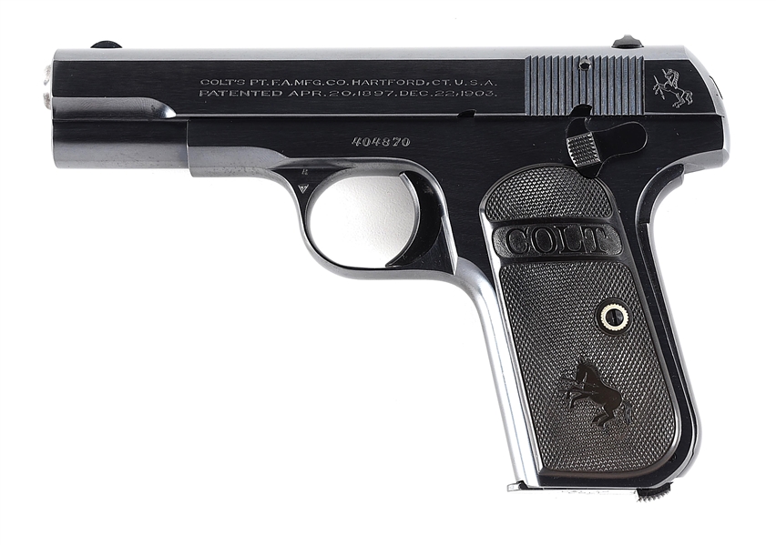 (C) COLT MODEL 1903 POCKET HAMMERLESS SEMI-AUTOMATIC PISTOL.