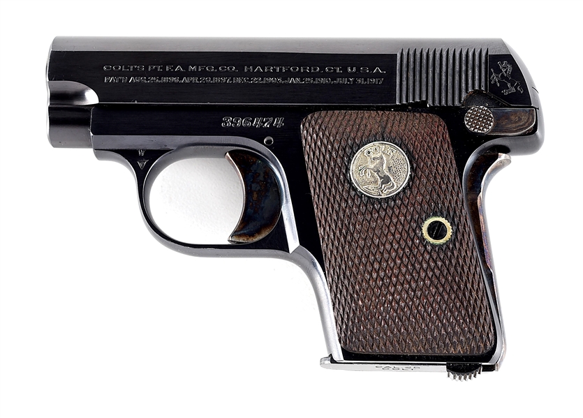 (C) COLT MODEL 1908 VEST POCKET SEMI-AUTOMATIC PISTOL WITH BOX.