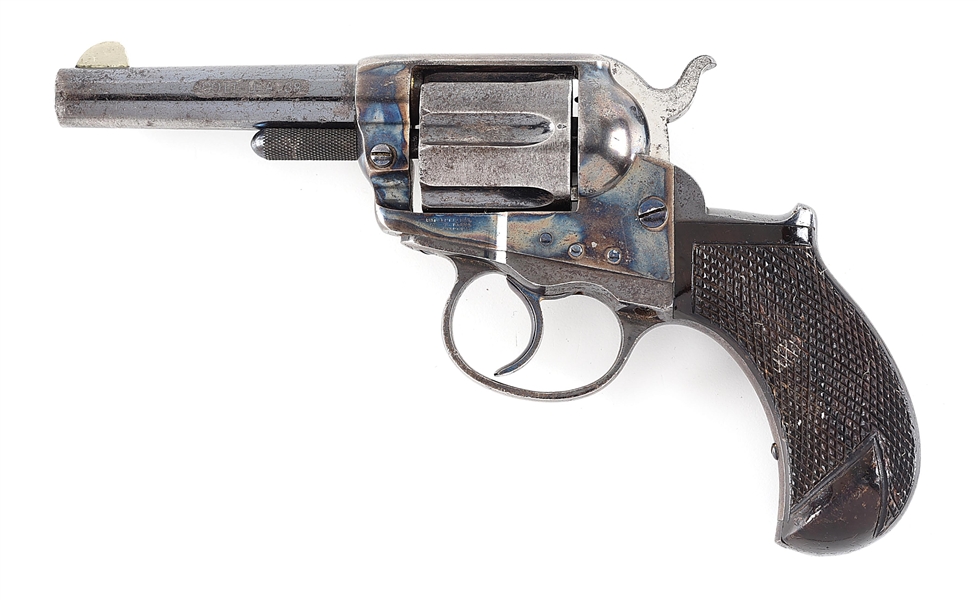 (A) EARLY LONDON SHIPPED COLT MODEL 1877 LIGHTNING DOUBLE ACTION REVOLVER.