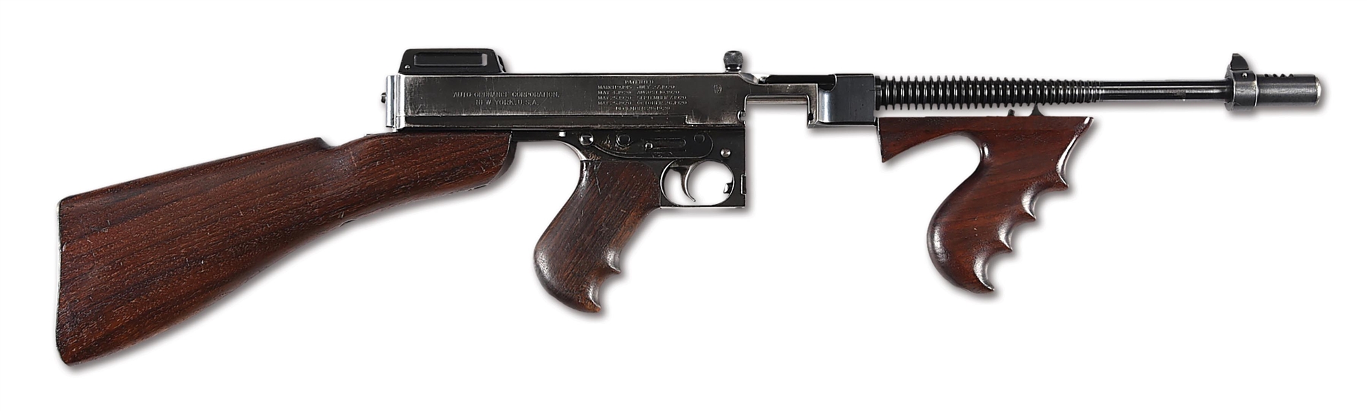 (N) ESPECIALLY ATTRACTIVE FLINT MICHIGAN POLICE OWNED COLT 1921AC THOMPSON MACHINE GUN (CURIO & RELIC).