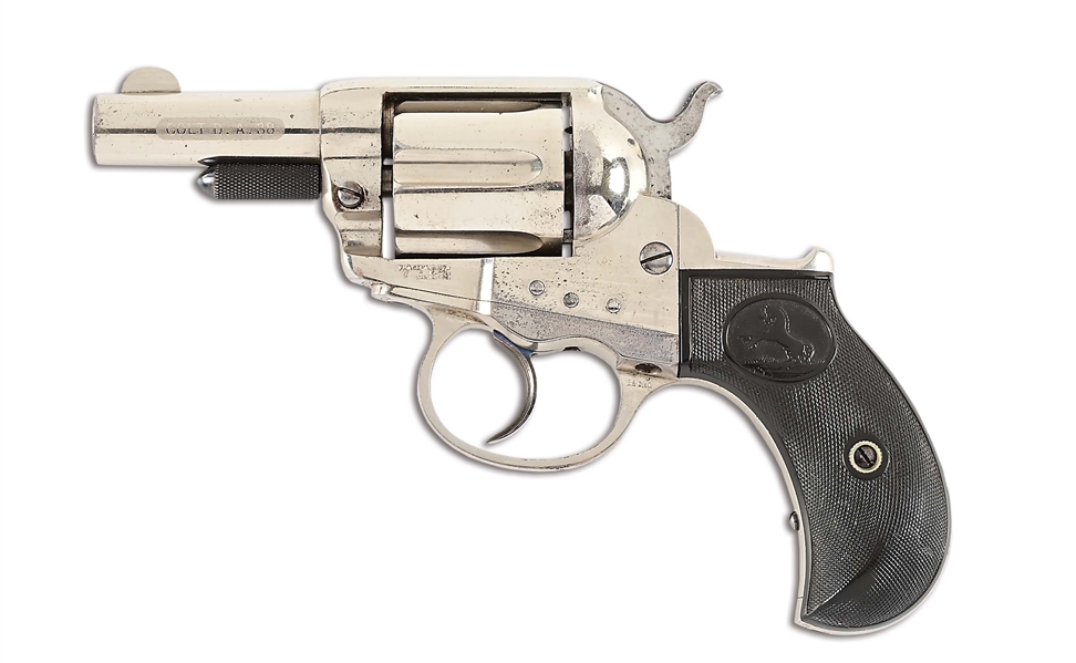 (A) COLT MODEL 1877 LIGHTNING SHERIFFS MODEL DOUBLE ACTION REVOLVER.