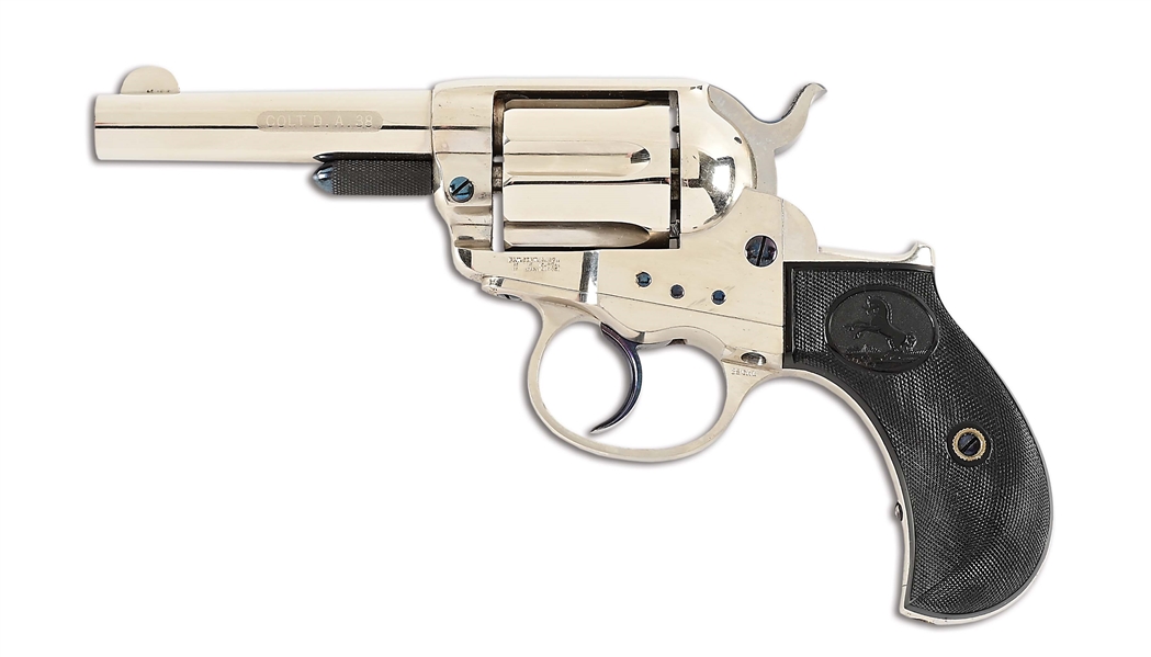 (A) COLT MODEL 1877 LIGHTNING DOUBLE ACTION REVOLVER ATTRIBUTED TO MASSACHUSETTS GOVERNOR CURTIS GUILD.