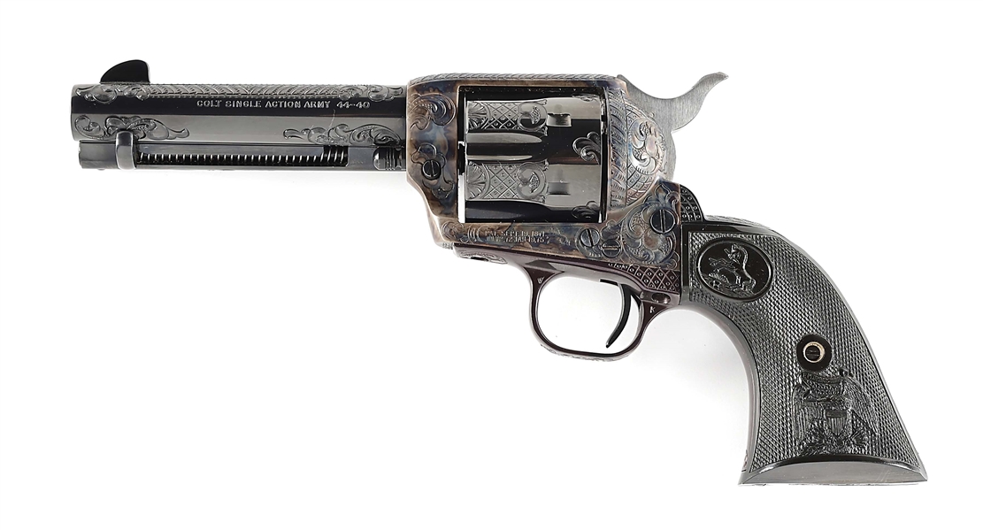 (C) FACTORY ENGRAVED COLT SINGLE ACTION ARMY .44-40 REVOLVER.