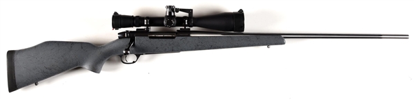 (M) WEATHERBY MARK V .257 WEATHERBY MAGNUM BOLT ACTION RIFLE WITH LEUPOLD SCOPE.