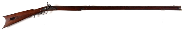 (A) DC & CO FULL STOCK PERCUSSION RIFLE.