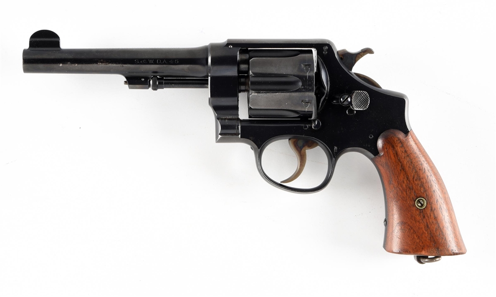 (C) SMITH & WESSON MODEL 1917 DOUBLE ACTION REVOLVER.
