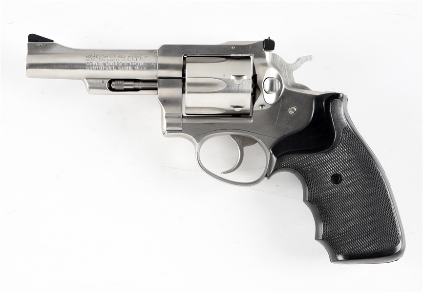 (M) STAINLESS RUGER SECURITY-SIX DOUBLE ACTION REVOLVER. 