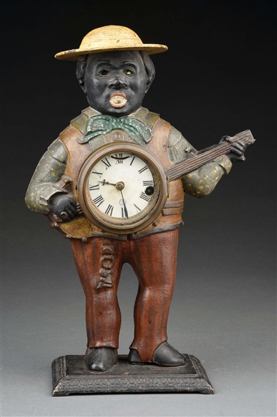 BRADLEY & HUBBARD BANJO BLINKING EYE CLOCK.