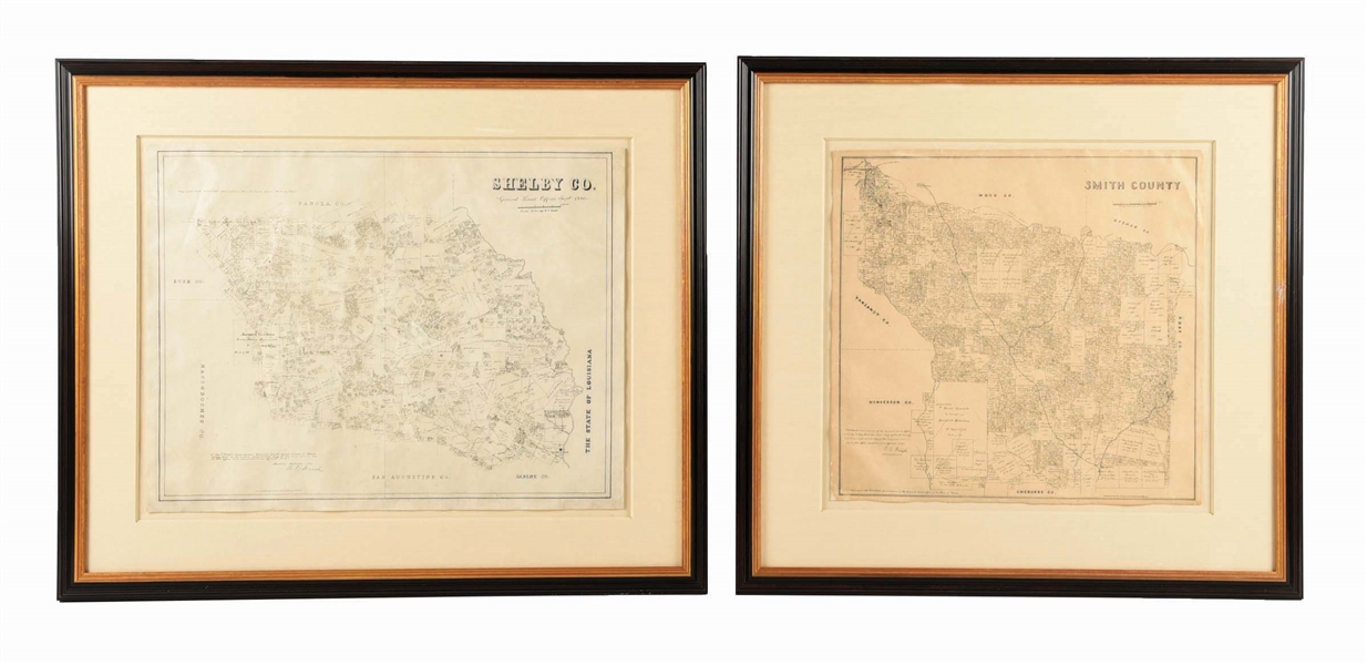 LOT OF 2 MAPS:SHELBY CO. & C. SMITH COUNTY MAPS