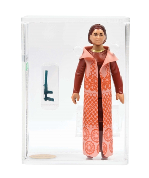 1980 STAR WARS ACTION FIGURE LEIA BESPIN GOWN "CREW NECK" AFA 90 GOLD LABEL ARCHIVAL.