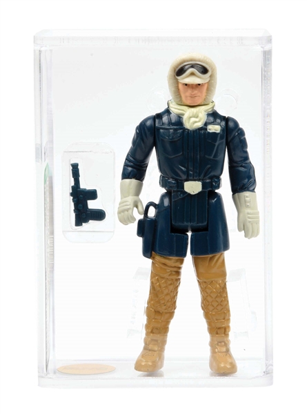 1980 STAR WARS ACTION FIGURE HAN SOLO HOTH OUTFIT "DARK TAN PANTS" AFA 90+ GOLD LABEL ARCHIVAL