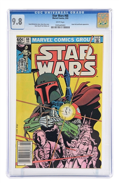 STAR WARS #68 NEWSSTAND COMIC BOOK CGC 9.8 WHITE PAGES
