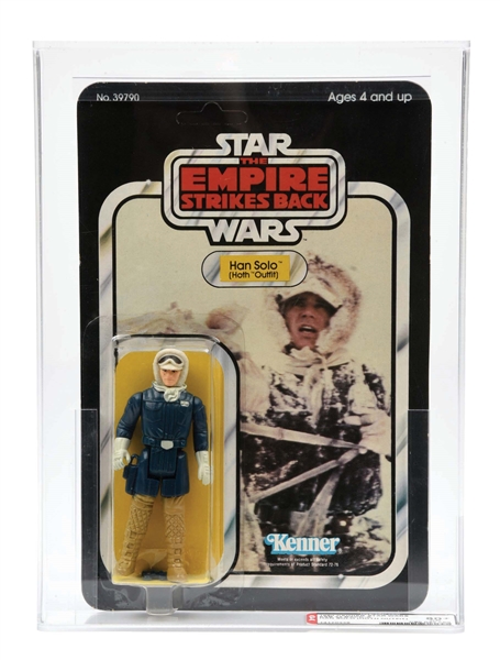 STAR WARS HAN SOLO "HOTH OUTFIT" E.S.B 32 BACK-A AFA 80+ M.O.C. UNPUNCHED