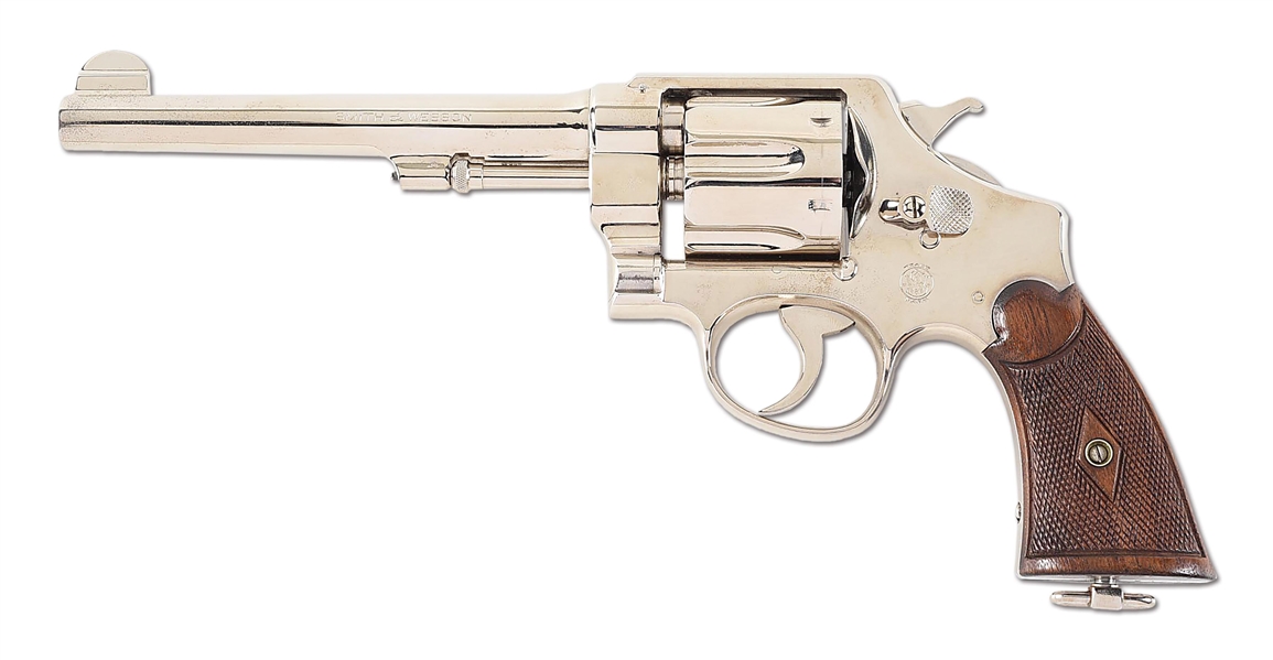 (C) SMITH & WESSON .44 HAND EJECTOR 2ND MODEL DOUBLE ACTION REVOLVER WITH FACTORY LETTER.