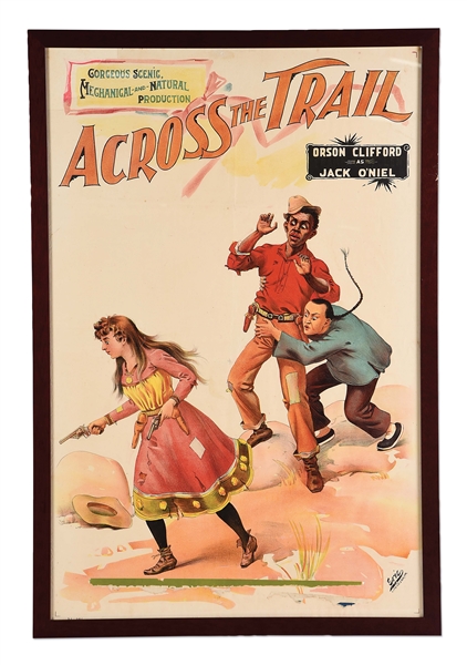 ACROSS THE TRAIL LITHOGRAPH POSTER