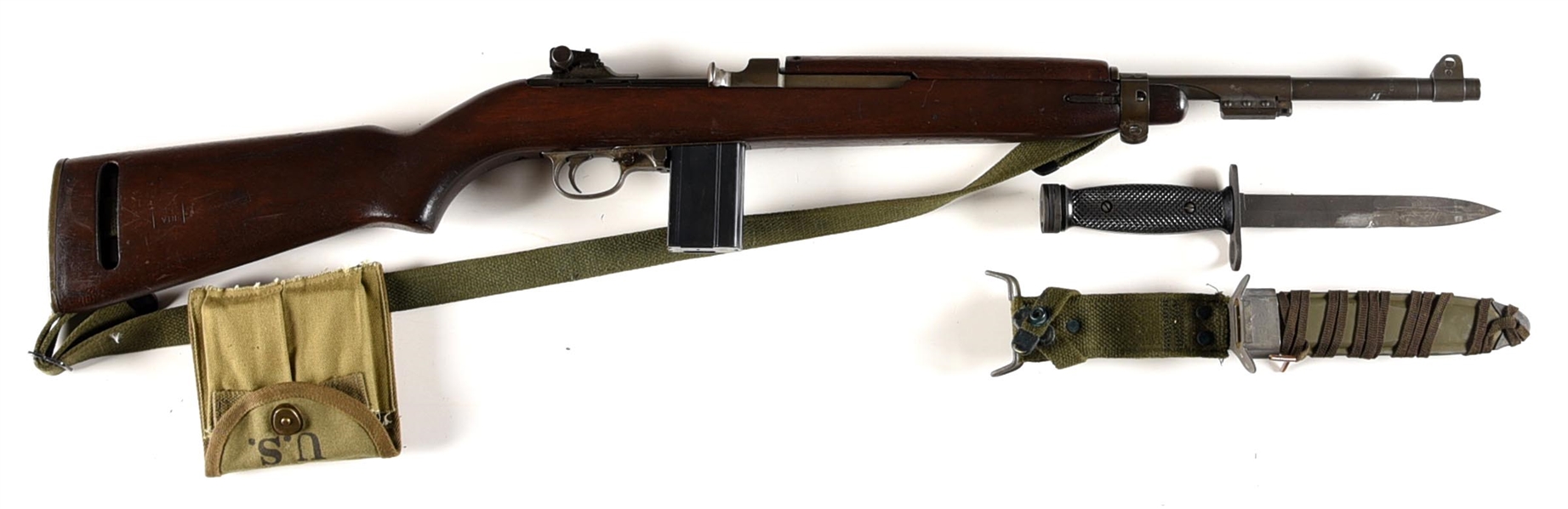 (C) INLAND M1 CARBINE WITH ACCESSORIES.