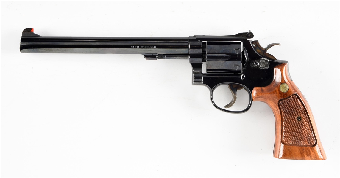 (M) CASED SMITH & WESSON MODEL 14-3 K-38 TARGET MASTERPIECE DOUBLE ACTION REVOLVER.