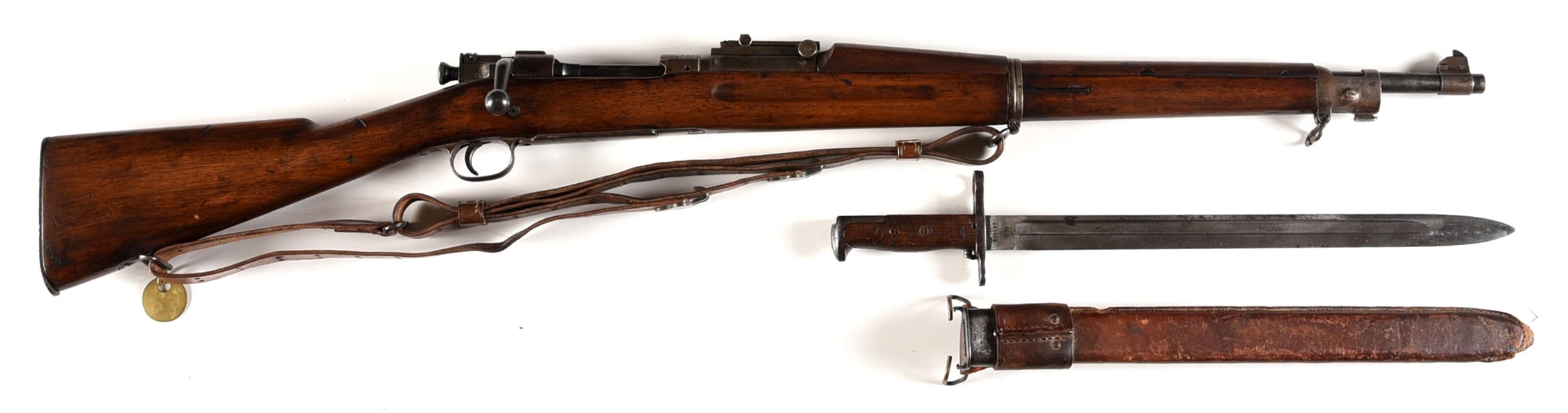 (C) US SPRINGFIELD MODEL 1903 BOLT ACTION RIFLE WITH BAYONET.
